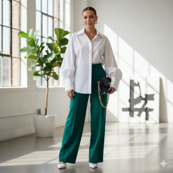 The Serene Azure Silk-Luxe Shirt