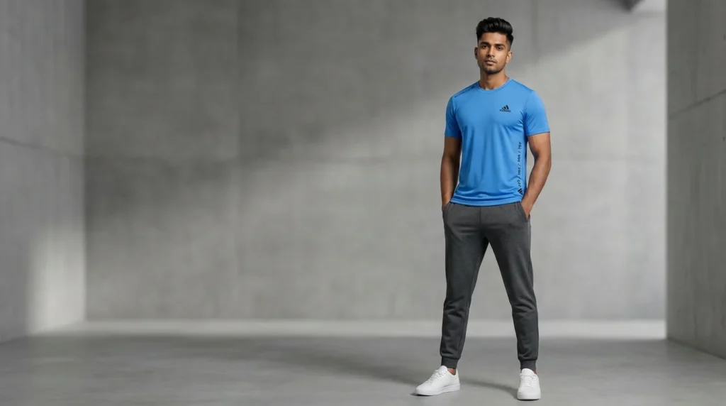 Adidas Men’s Electric Blue Performance Training T Shirt (5)