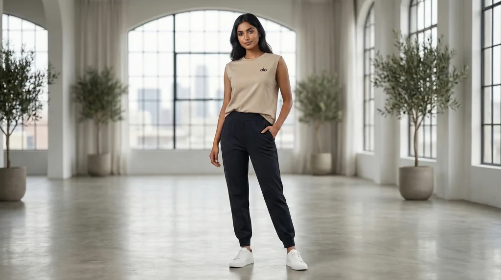 Alo Women’s Beige Muscle Tank – Premium Sleeveless Athleisure Top (5)