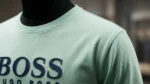 BOSS Hugo Boss Men’s Mint Green 3D Logo Crew Neck T Shirt (5)