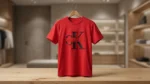 Calvin Klein Jeans Men’s Red 3D Logo Crew Neck T Shirt (3)