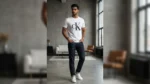 Calvin Klein Jeans Men’s White 3D Logo Crew Neck T Shirt (4)