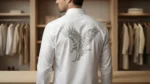 Dolce & Gabbana Men’s White Crystal Eagle Embellished Formal Shirt (1)