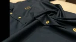 Gucci Men’s Navy Blue Slim Fit Gold Emblem Shirt (4)