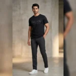 Hugo Boss Men’s Black Regular Fit 3D Logo T Shirt (3)