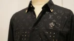 Louis Vuitton Men’s Black Monogram Laser Cut Luxury Shirt (3)