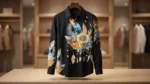 Men’s Black Luxury Floral Print Full Sleeve Shirt (1)