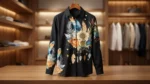 Men’s Black Luxury Floral Print Full Sleeve Shirt (2)