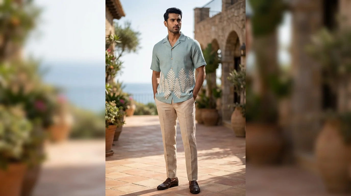 Men's Brown Aztec Print Short Sleeve Casual Shirt (2) Men's Brown Aztec Print Short Sleeve Casual Shirt (2)