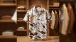 Men's Brown Aztec Print Short Sleeve Casual Shirt (5)