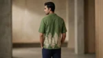 Men's Brown Aztec Print Short Sleeve Slim Fit Casual Shirt (1)