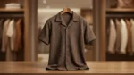 Men's Brown Aztec Print Slim Fit Short Sleeve Casual Shirt (5)