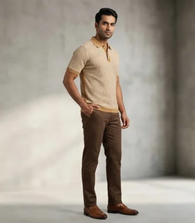 Men's Maroon Celestial Sun and Angel Knit Shirt (2)