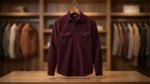 Men’s Maroon Corduroy Full Sleeve Casual Shirt (2)
