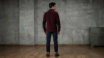 Men’s Maroon Corduroy Full Sleeve Casual Shirt (6)