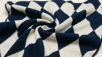 Men’s Navy & Cream Argyle Pattern Knit Polo Shirt (1)