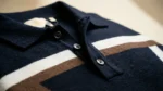 Men’s Navy Geometric Knit Polo Shirt – Premium Slim Fit (5)