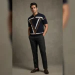 Men's Peach Tropical Paradise Resort Shirt – Artistic Palm Print (2)