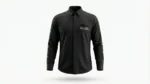 Men’s Premium Black Slim Fit Shirt with Luxury Metallic Taping (2)