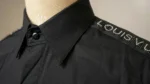Men’s Premium Black Slim Fit Shirt with Luxury Metallic Taping (3)