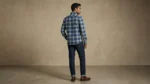 Men’s Premium Blue & Green Brushed Cotton Plaid Flannel Shirt (1)