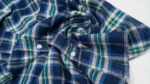 Men’s Premium Blue & Green Brushed Cotton Plaid Flannel Shirt (6)