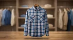 Men’s Premium Blue & Pink Brushed Cotton Plaid Flannel Shirt (11)