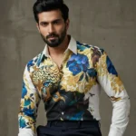 Men's Premium Leopard & Floral Print Luxury Shirt (7)