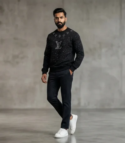 Men’s Premium Maroon Corduroy Full Sleeve Utility Shirt (1)