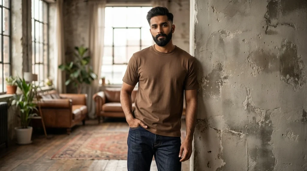 Men’s Premium Maroon Corduroy Full Sleeve Utility Shirt (1)