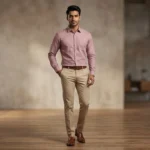 Men's Premium Maroon Corduroy Full Sleeve Utility Shirt (4)