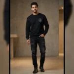 Men’s Premium Maroon Corduroy Long Sleeve Utility Shirt (1)