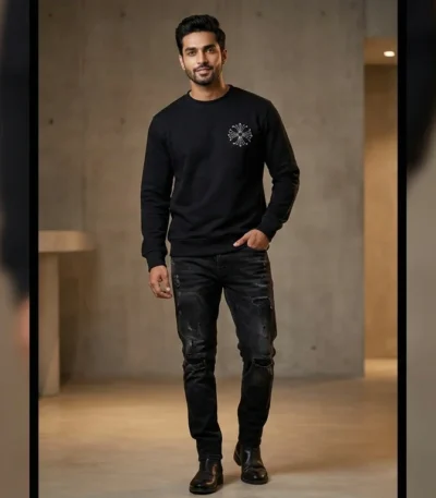 Men’s Premium Maroon Corduroy Long Sleeve Utility Shirt (1)