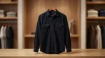 Men’s Premium Navy Blue Corduroy Utility Full Sleeve Shirt (2)