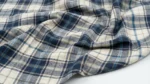 Men’s Premium Navy and Cream Plaid Cotton Flannel Shirt (5)