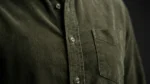 Men’s Premium Olive Green Corduroy Utility Full Sleeve Shirt (1)