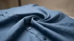 Men’s Premium Slate Blue Slim Fit Brushed Cotton Shirt (1)