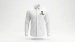 Men's Premium White Slim Fit Designer Shirt with Studded Collar (2)
