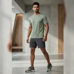 Men’s Sage Green Performance Training T Shirt (2)