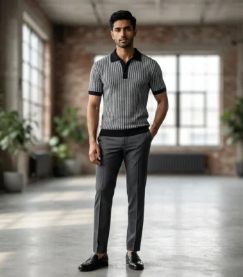 Men's Tropical Sunset Palms Short Sleeve Resort Shirt (2)