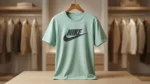Nike Men’s Mint Green Holographic Swoosh Logo T Shirt (1)