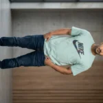 Nike Men’s Mint Green Holographic Swoosh Logo T Shirt (5)