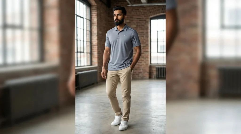 Nike Men’s Slate Blue Premium Performance Polo Shirt (3)
