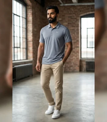 Nike Men’s Slate Blue Premium Performance Polo Shirt (3)