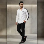 Philipp Plein Men’s White Logo Tape Premium Casual Shirt (4)