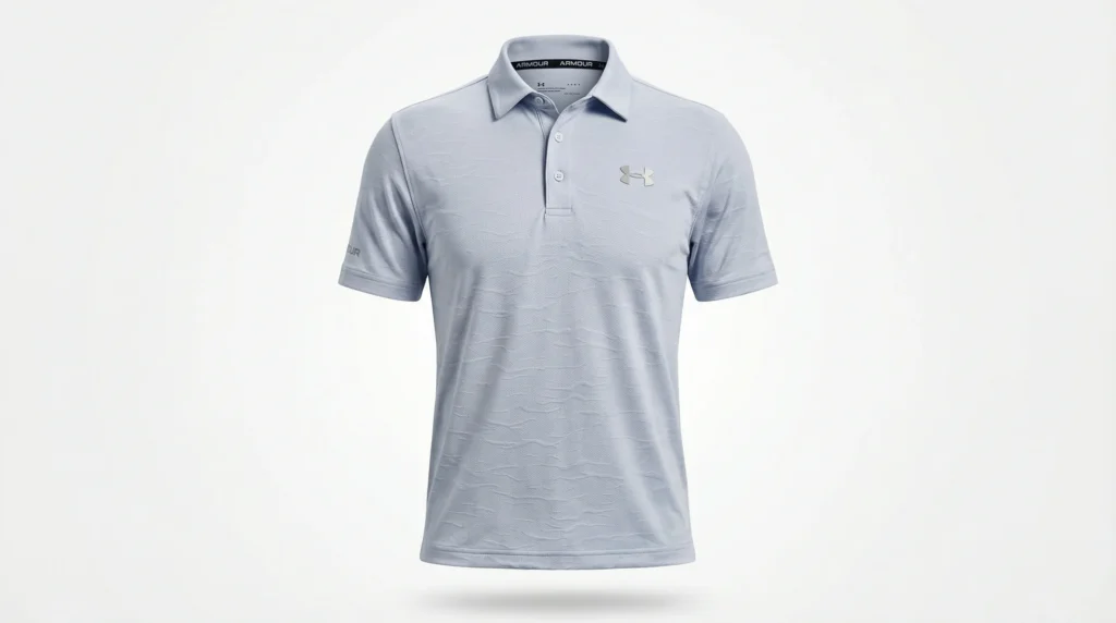 Under Armour Men's Light Blue Textured Performance Polo (2)