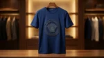 Versace Men's Navy Blue Medusa Iridescent Logo Premium T Shirt (4)