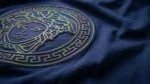 Versace Men's Navy Blue Medusa Iridescent Logo Premium T Shirt (6)