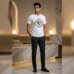 Versace Men’s White Medusa Head 3D Logo T Shirt (2)