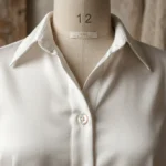 Elegant woman wearing a crisp white formal full sleeve shirt (1)